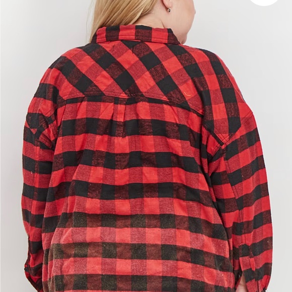 Jolie and Joy Red and Black Plaid Flannel - Picture 2 of 11